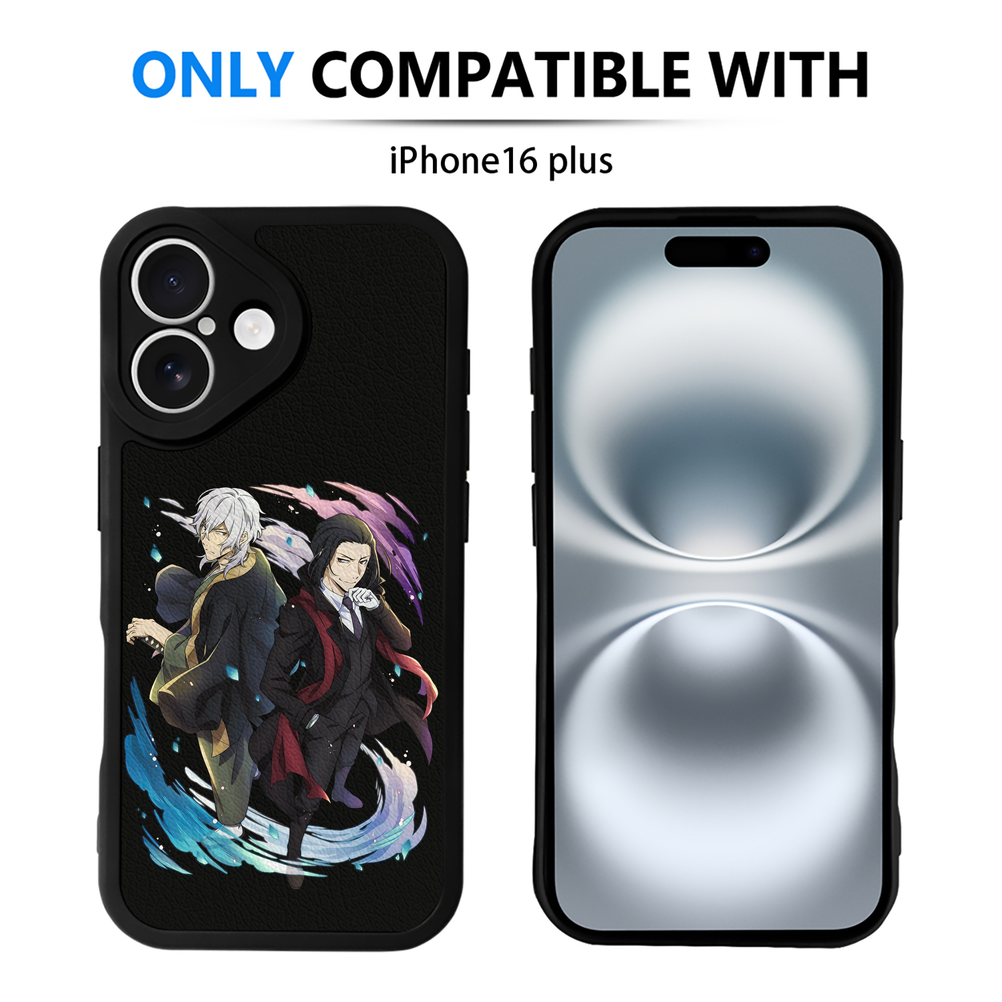 （画像用） 文豪ストレイドッグス Bungo Stray Dogs 【iPhone 16シリーズ対応】シリコンスマホケース（レザー調） 材質：シリコン